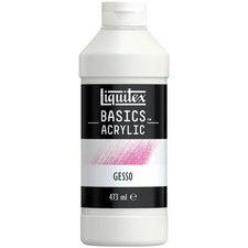 Liquitex Basics Acrylic Gesso Primer, White, 473ml