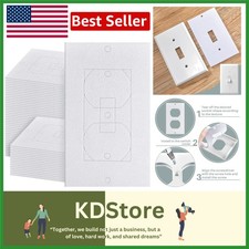 75 Pack Foam Outlet Insulation & Draft Seals Light Switch Covers White