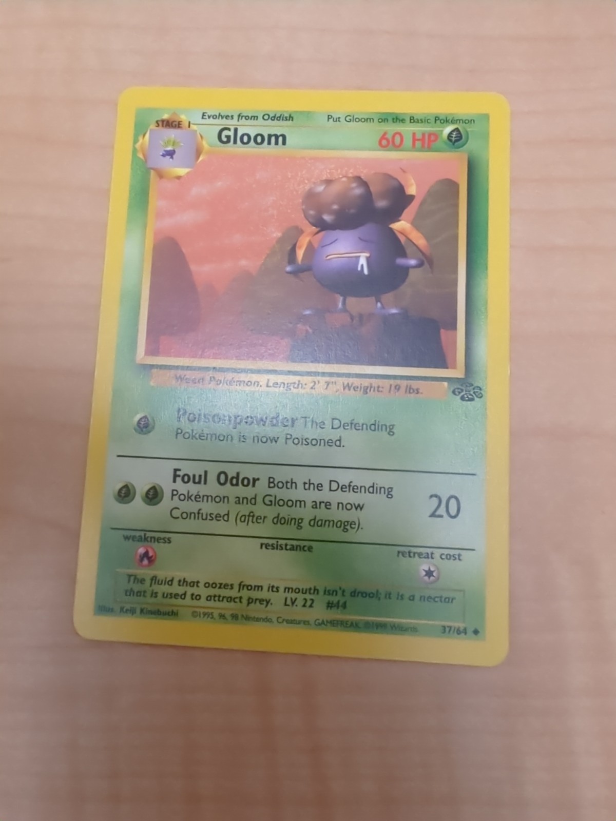 Vintage Pokemon TCG WOTC #37/64 Gloom Jungle Unlimited Card - Uncommon NM