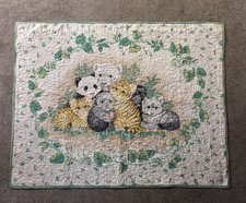 Vintage Baby Quilt Baby Animals 42.5x33