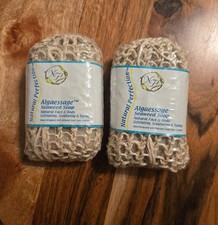 Algaessage  Nutrient Rich Seaweed Soap Hand Wrapped in Sisal Fiber Loofah