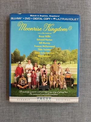 Moonrise Kingdom Blu-ray DVD Slipcover Digital Anderson Bruce Willis Bill Murray