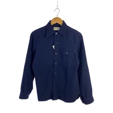Buzz Rickson's Shirt Long Sleeve Size 36 Wool Solid Color Navy From Japan Men's
