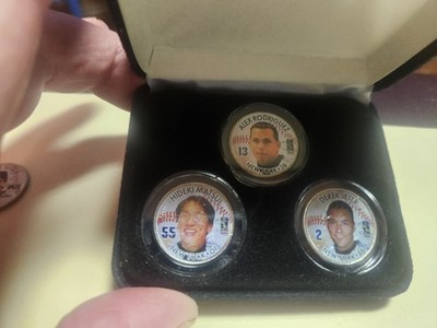 NY Yankees 3set of NY State 2001 Quarters in Original Box, Jeter, Matsui & A Rod