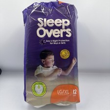 Sleep Overs Day Nite Protection for Boys Girls Size L-XL Pack of 12 Sealed
