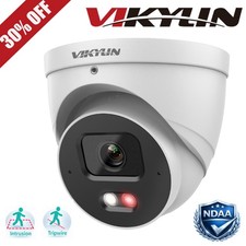 Vikylin 4MP POE IP Camera Full Color IR Dual Light with Audio Onvif NDAA Metal