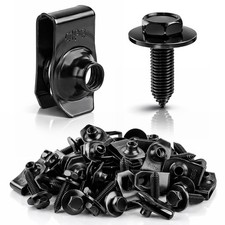 1/4 Body Bolts U Nut Clips for Splash Shield Fender Auto Body Car Bolts