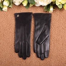 Ladies Woman Genuine Nappa Leather Gloves W/ touch function On Sale EL040NR1