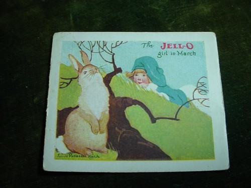 VINTAGE JELL-O FOLD-OUT RECIPE PAMPHLET BOX INSERT? MARCH