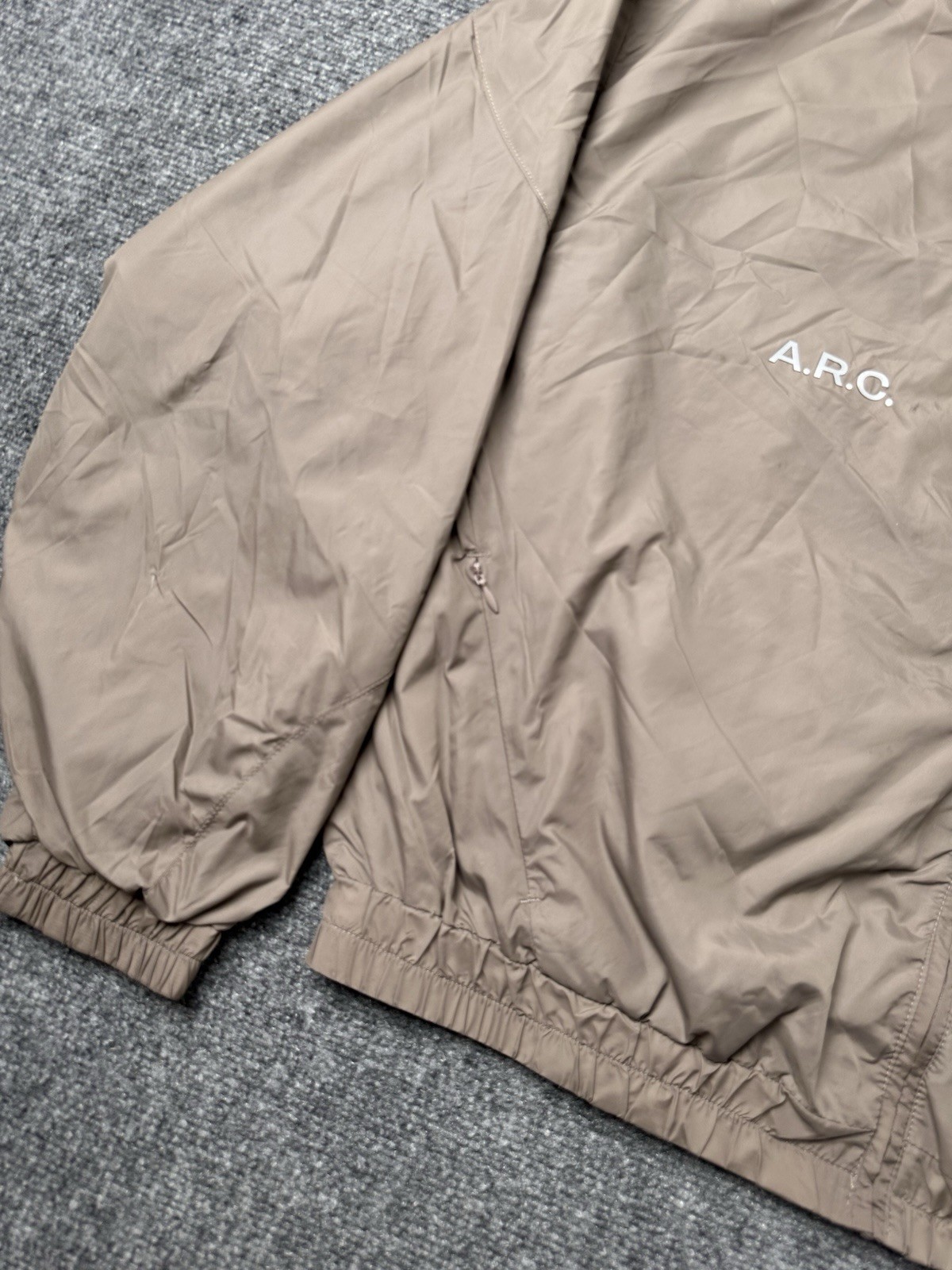 Mens ARC Performance Zip Jacket Brown Lightweight… - image 3