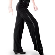 Men's Performance Latin Dance Pants Modern Ballroom Practice Pants Trouser Loose