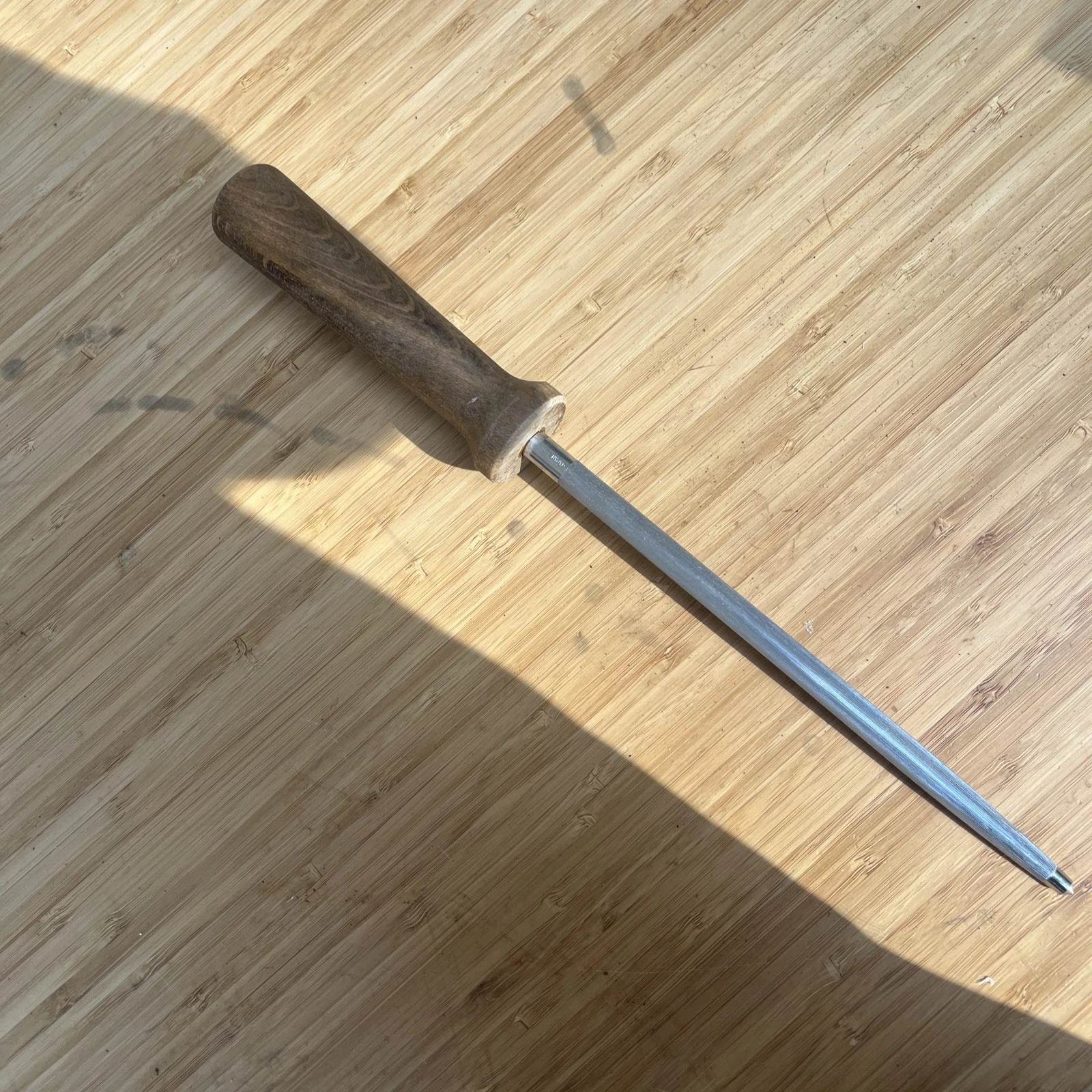 Cavalier by Rogers 13” Double Cut Honing Steel with wood Handle used Japan.
