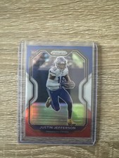 2020 Justin Jefferson Panini Prizm #398 Red White Blue Rookie Card RC . rookie card picture