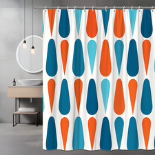 Colorful Teardrop Shower Curtain - Modern Design for Home Decor