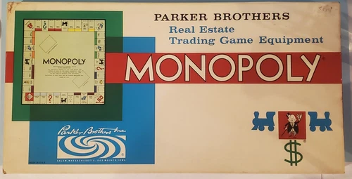 VINTAGE 60s Monopoly 1961 Parker Brothers Collectors Board Game Made In USA