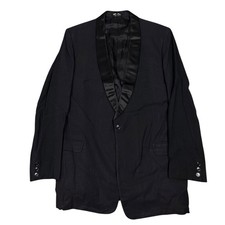 1950s After Six Tuxedo Blazer Black Shawl Lapel Commander S. Kann Sons Co. 44R