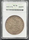 1893 O Morgan Silver Dollar ANACS AU 50 Old Soap Box Case, Semi-Key Date