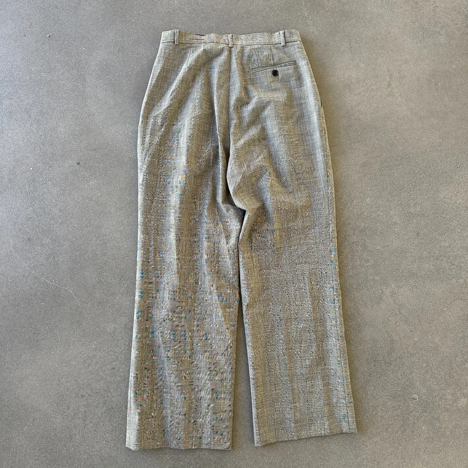 VTG Brooks Brothers Herringbone Plaid Wool Slacks Trousers Dress Pants Women's 6 - Image 3 of 4