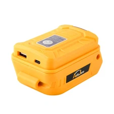 Battery Adapter for Dewalt XR Battery USB/Typec Phone Charger Led Work Light 20V