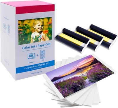 Patronen Fotopapier Set Canon KP-108IN RP-108 Selphy CP1300 CP1200 CP1500 LOT