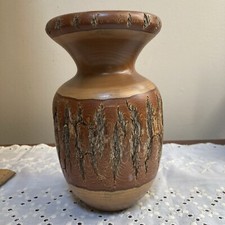 Mid Century Modern Hand Turned Burl Wood Vase 6.8" Farmhouse Rustic Cabin Lodge