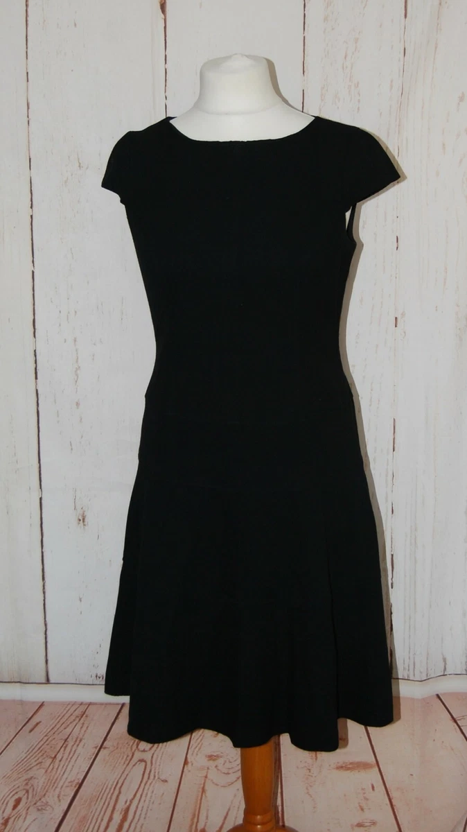 Anne Klein Ladies Retro Skater Dress Black Casual Office