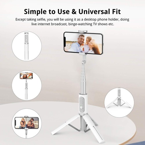 Bluetooth Selfie Stick Tripod for iPhone 16/15/14/13/12/11 Pro Max - 第 6/7 張圖片