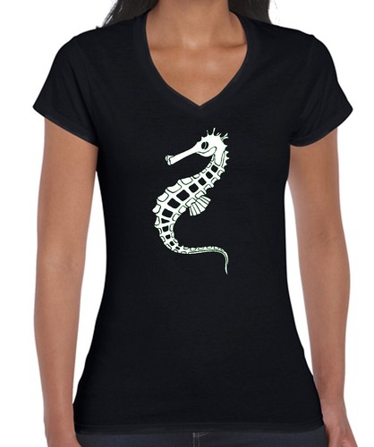 Funny T-shirts Ladies black cat zebra Animals funky cool designs V-necks tees 1 - Picture 10 of 32