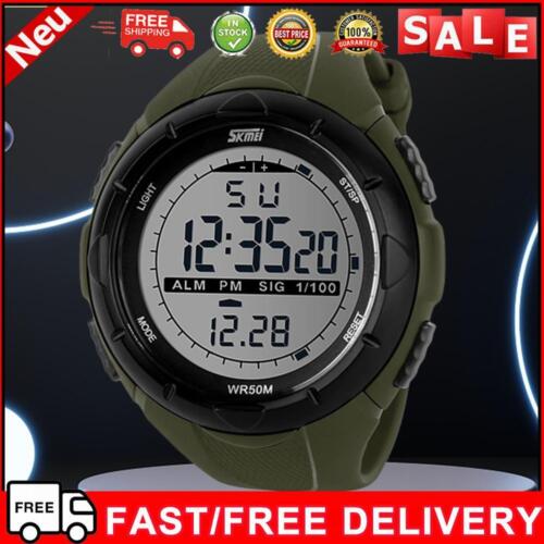 50M Waterproof Alarm Sports Wrist Watch with LED Backlight Digital Watch for Men - Bild 1 von 24