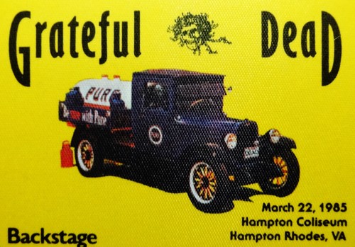 Grateful Dead Backstage Pass Hampton Coliseum Virginia VA 22/03/85 22/03/1985 Leche - Imagen 3 de 11