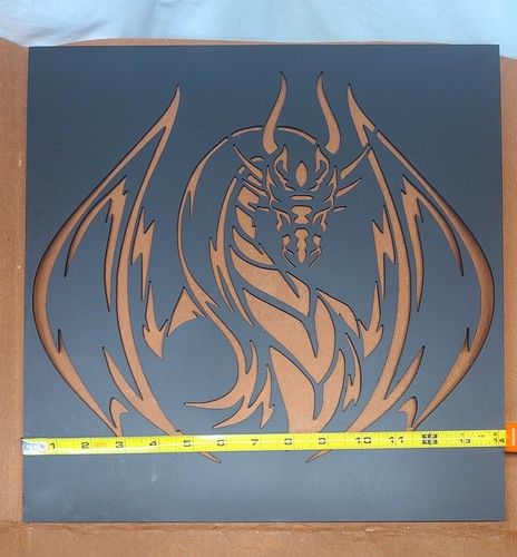 Metall Wandkunst Wohnkultur Drache Plasma Schliff - Bild 6 von 7