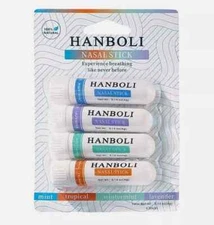 4pc SET Nasal Stick Boosts Focus + Enhances Breathing HANBOLI - USA Seller!