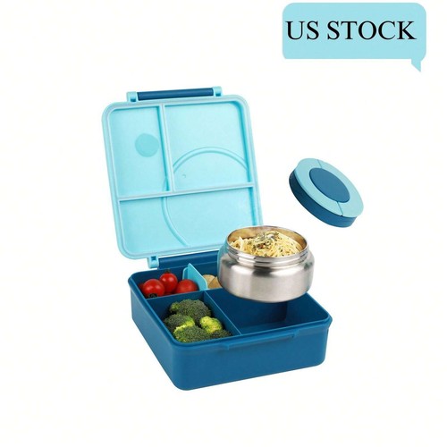 Bento Lunch Box with 8oz Soup Thermo: 4-Compartment, Leakproof - Picture 15 of 49