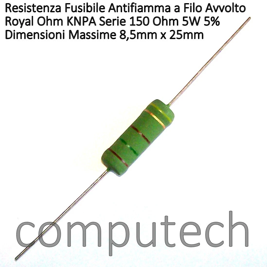 Aexit 2 Terminali 0.1 Ohm 5% Assiale Resistenza Resistenza Fusibile 25 Pz (e29117f4c00fd413576fec71ba9faf12 - Foto 9