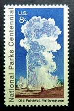 1453 MNH 1972 8c Old Faithful Yellowstone National Park geysers springs Wyoming 