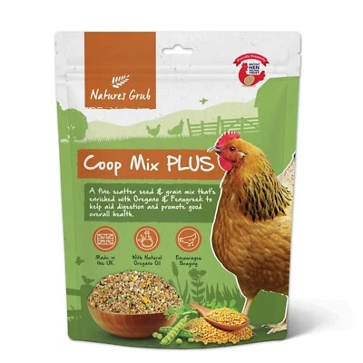 Natures Grub Coop Mix PLUS 900g-7.2kg | Fine Scatter Mix, Natural Chicken Forage