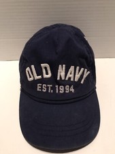 OLD NAVY Childs Hat Cap Small Elastic Back Strap Stretchy Blue Toddler