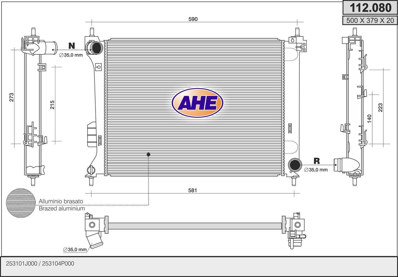 Radiateur Hyundai i20 1.2 et 1.4 thermique alu haute performance