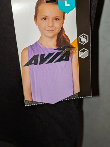 Girls Avia Studio Short Sleeve Tee - Black - NWT - XS - S - M - L - XL - XXL - Picture 4 of 4