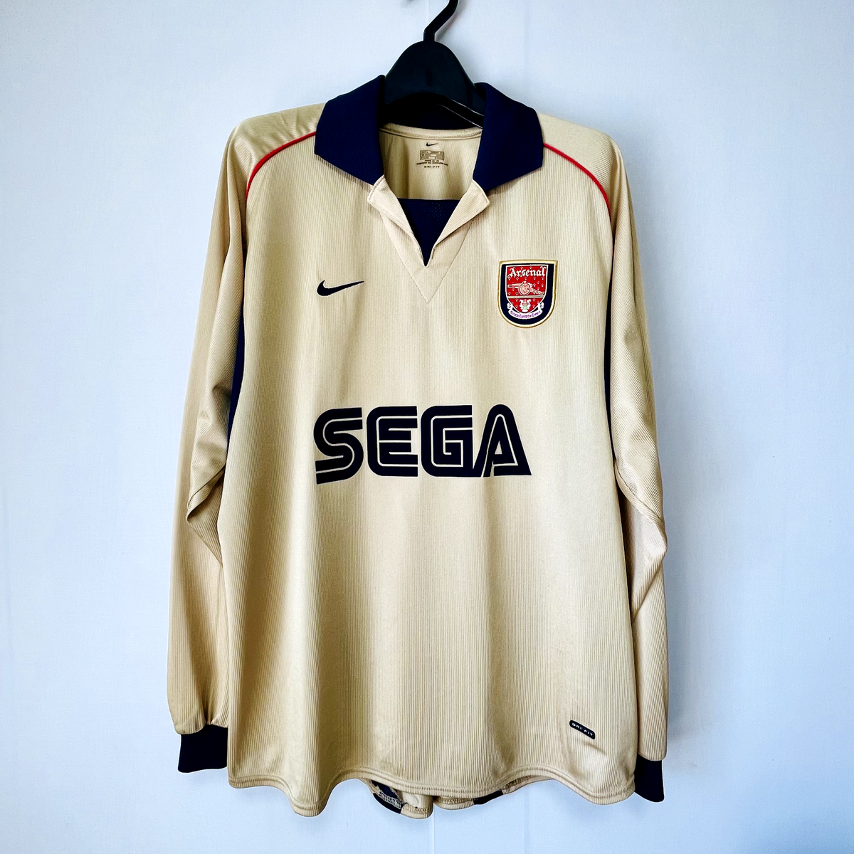 2001~02 Nike SEGA Arsenal DRIFIT Vintage Football Soccer 2001~02 Nike SEGA Arsenal DRIFIT Vintage Football Soccer