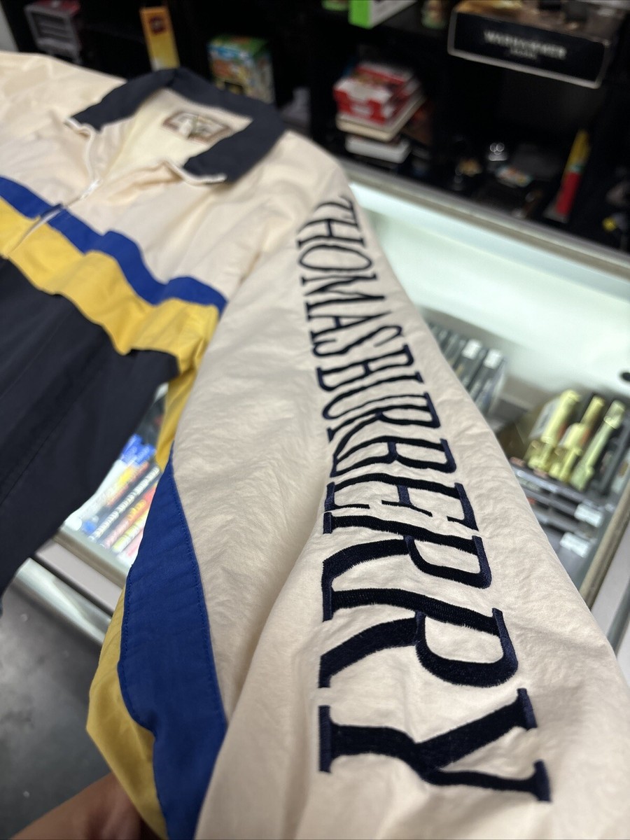 Vintage Thomas Burberry 1835 Large Zip Up Windbreaker Full Arm