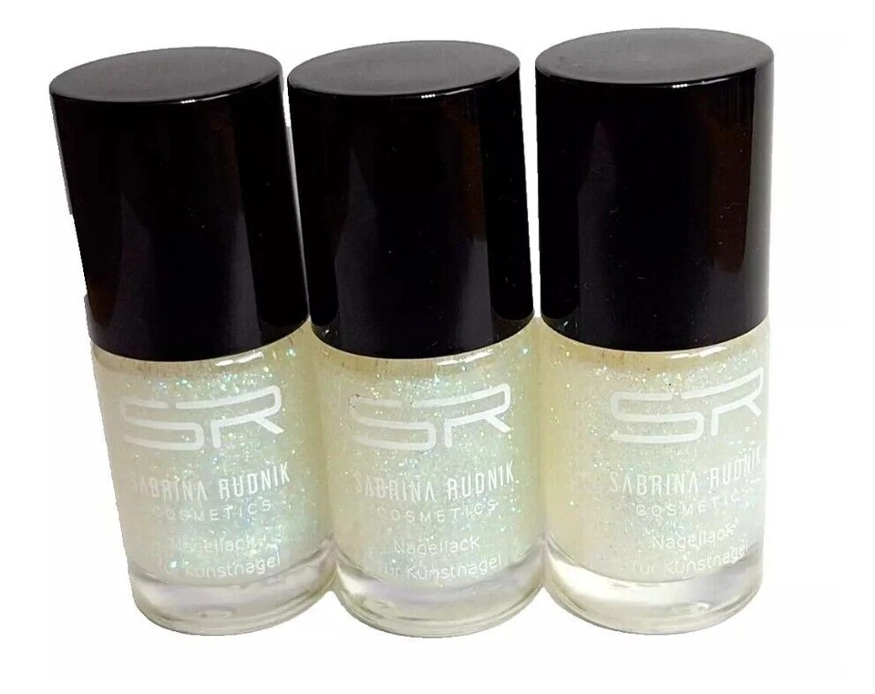 Sabrina Rudnik - klarer Nagellack für Kunstnägel Glitzer Partikel SET 3 x 12ml - Bild 4 von 4
