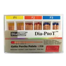 DiaDent Tapered Dia-PRO T Gutta Percha Points ML.029 All Sizes F2 60/Box 