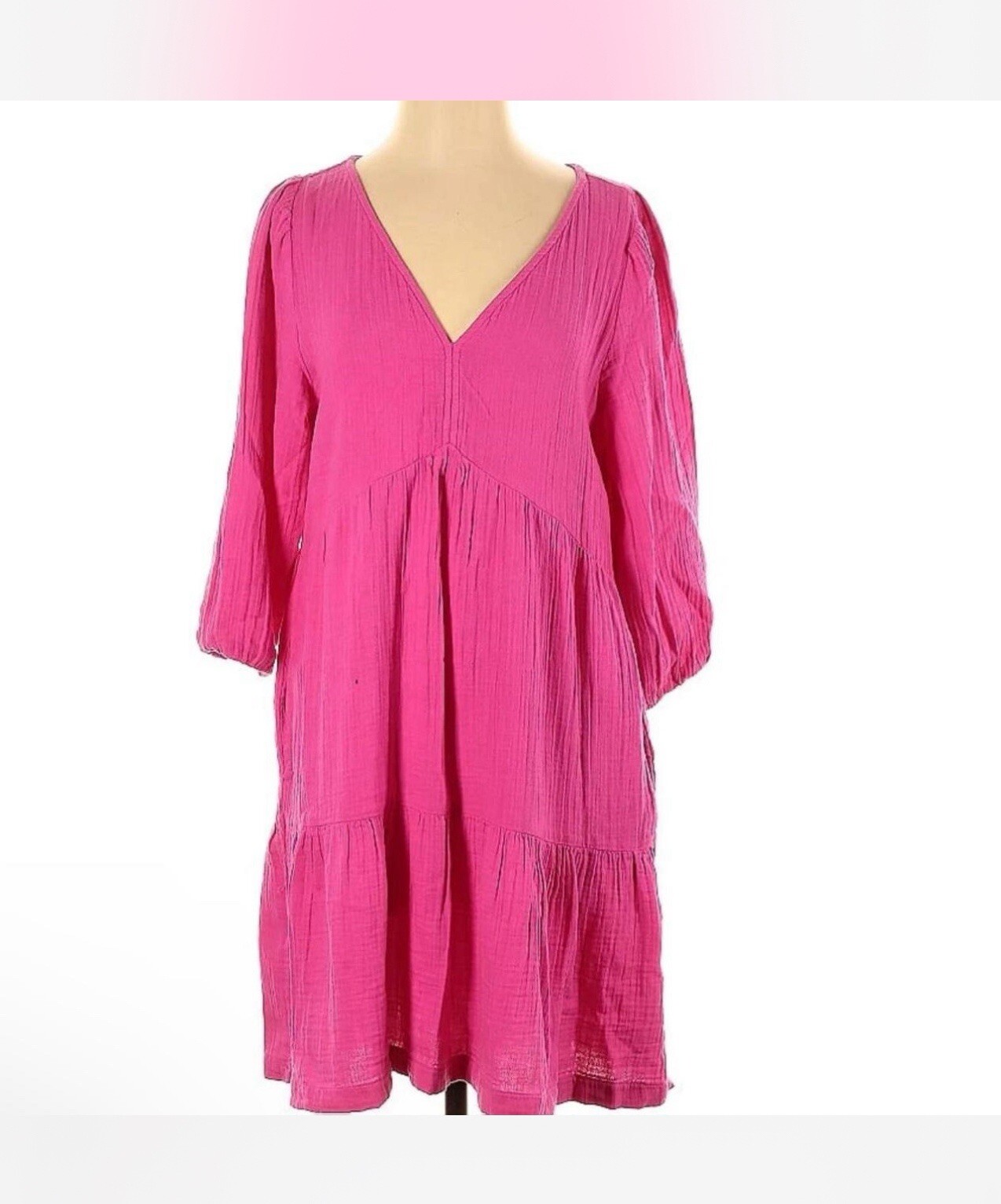 Gap Women’s Dress Size M Sleeveless Tiered  Pink Beach