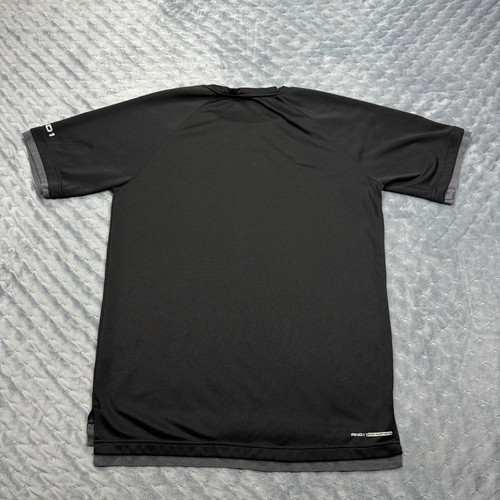 AND1 Jersey Shirt Men Large Black Polyester Basketball Crewneck Short Sleeve Y2K - Picture 2 of 13