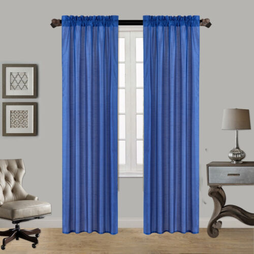SET 2 PZ VERSATILI TENDE PER FINESTRA IN FINTA SETA TRATTAMENTO ASTA PANNELLI TASCABILI (MR2) 84" - Foto 21 di 29
