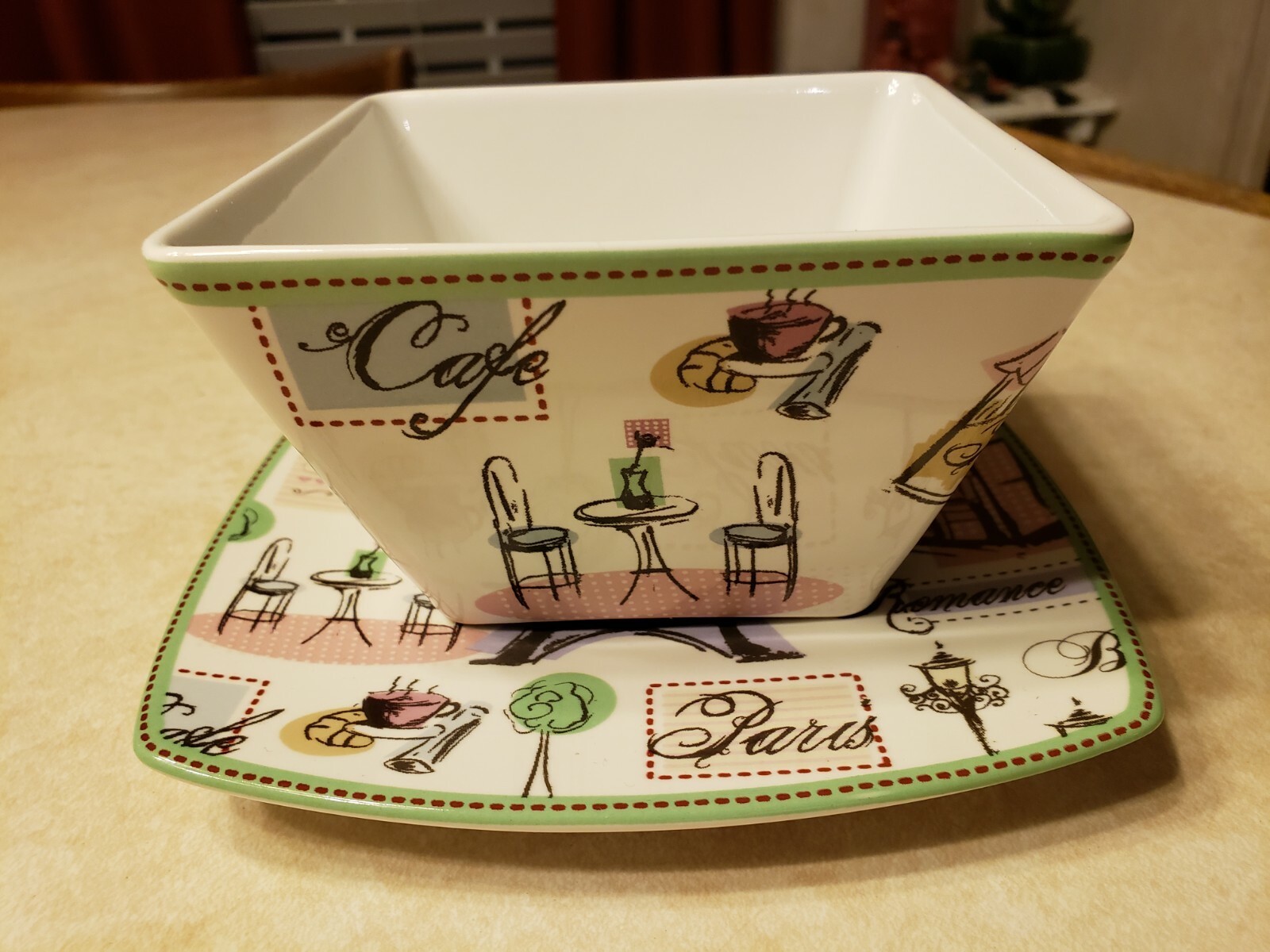 222 Fifth Tres Chic Paris Appetizer Plate and Bowl