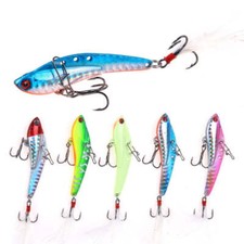 1PC Metal Vib Fishing Lure Weights 13g/18g/25g Long Shot Slots Hook Metal Jig Ar
