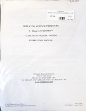 Wheaton Science Products 8-20mm E-Z Crimper W220300-W225303 Instruction Manual