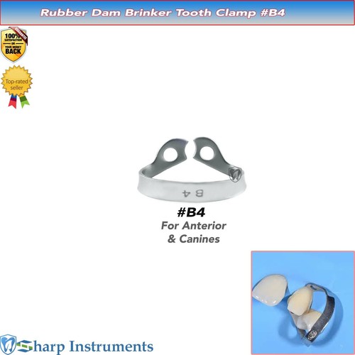 Rubber Dam Clamps Anterior & Canines Bicuspid Premolar Latex Teeth Steel Clamps* - Picture 5 of 6